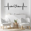 Minimalist Heartbeat Metal Wall Decor