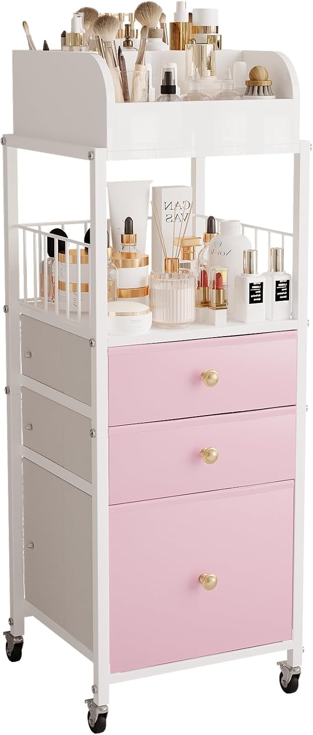 Rolling Multi-Drawer Cosmetic Storage Cart