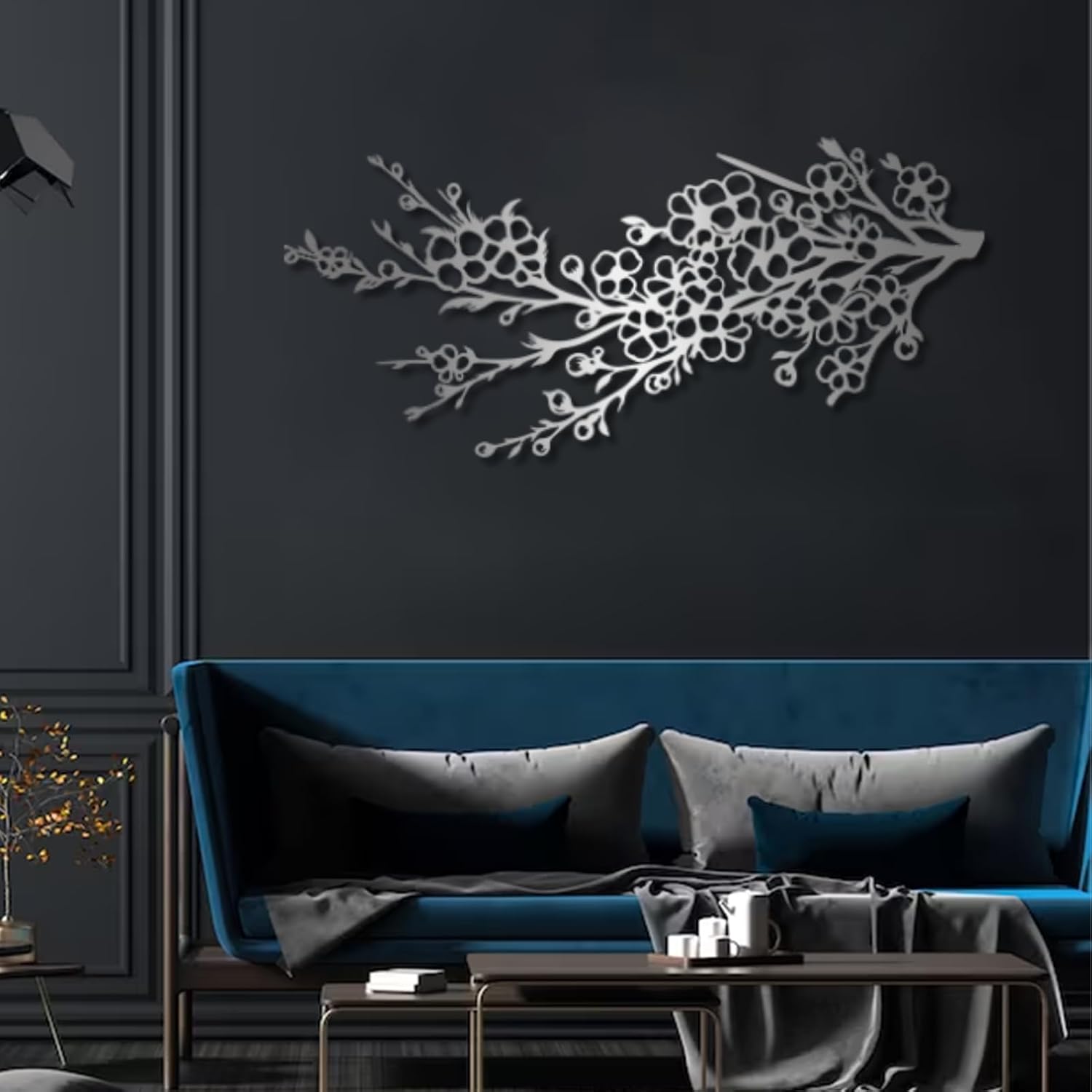 Japanese Cherry Blossom Metal Wall Art