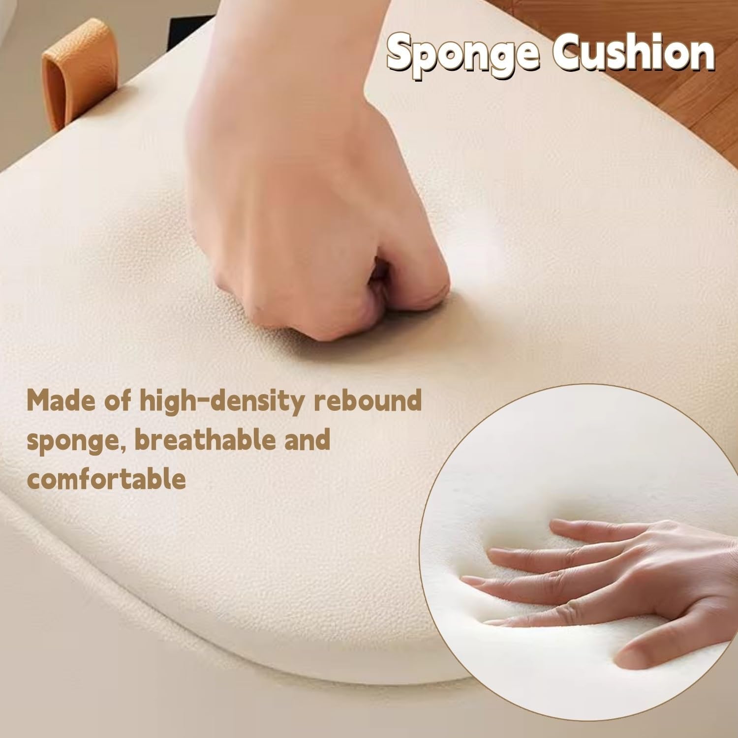 Rolling Round Leather Storage Ottoman