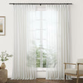 Linen Textured Pinch Pleat Sheer Curtains