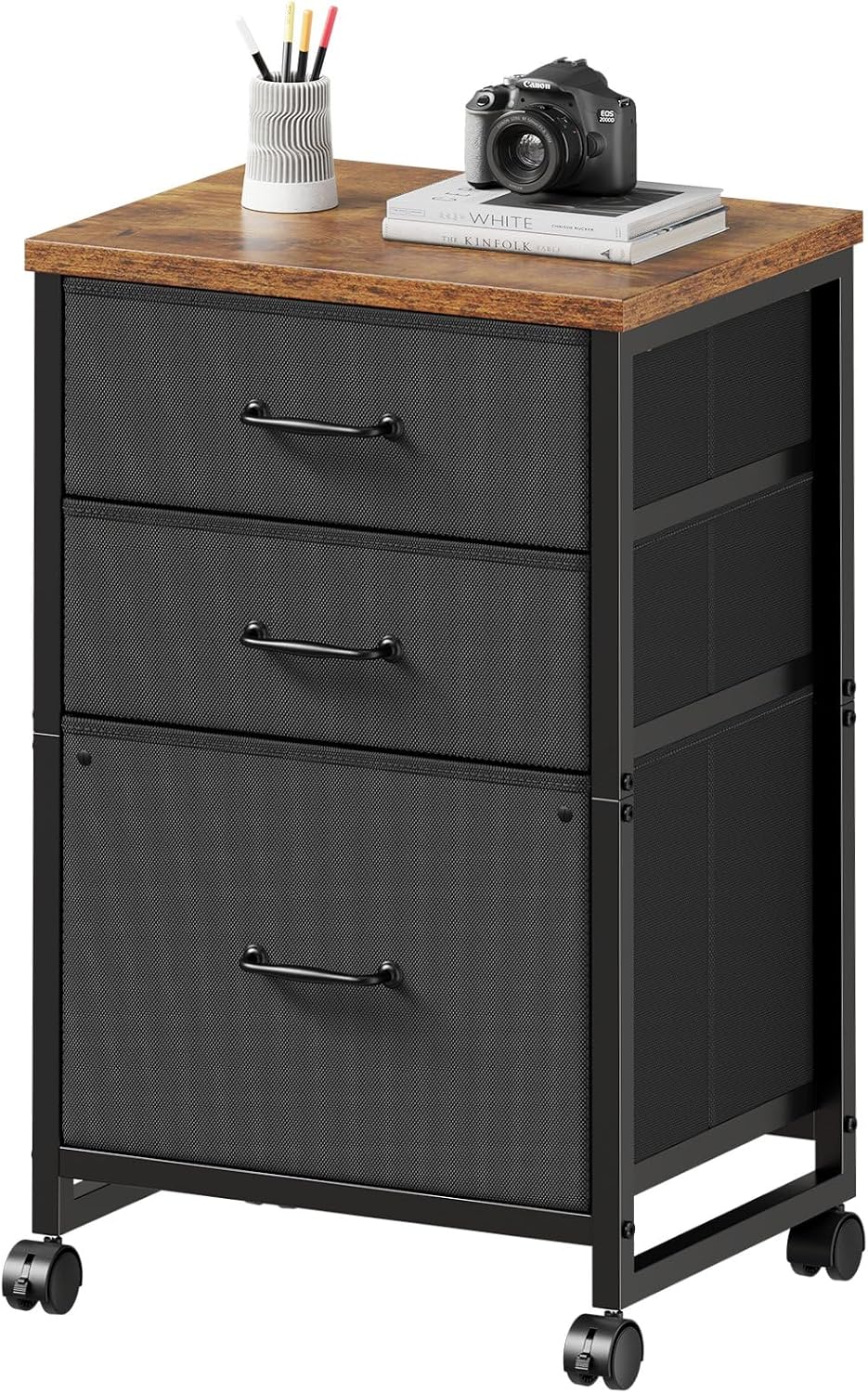 Rolling 3 Drawer Office Filing Cabinet