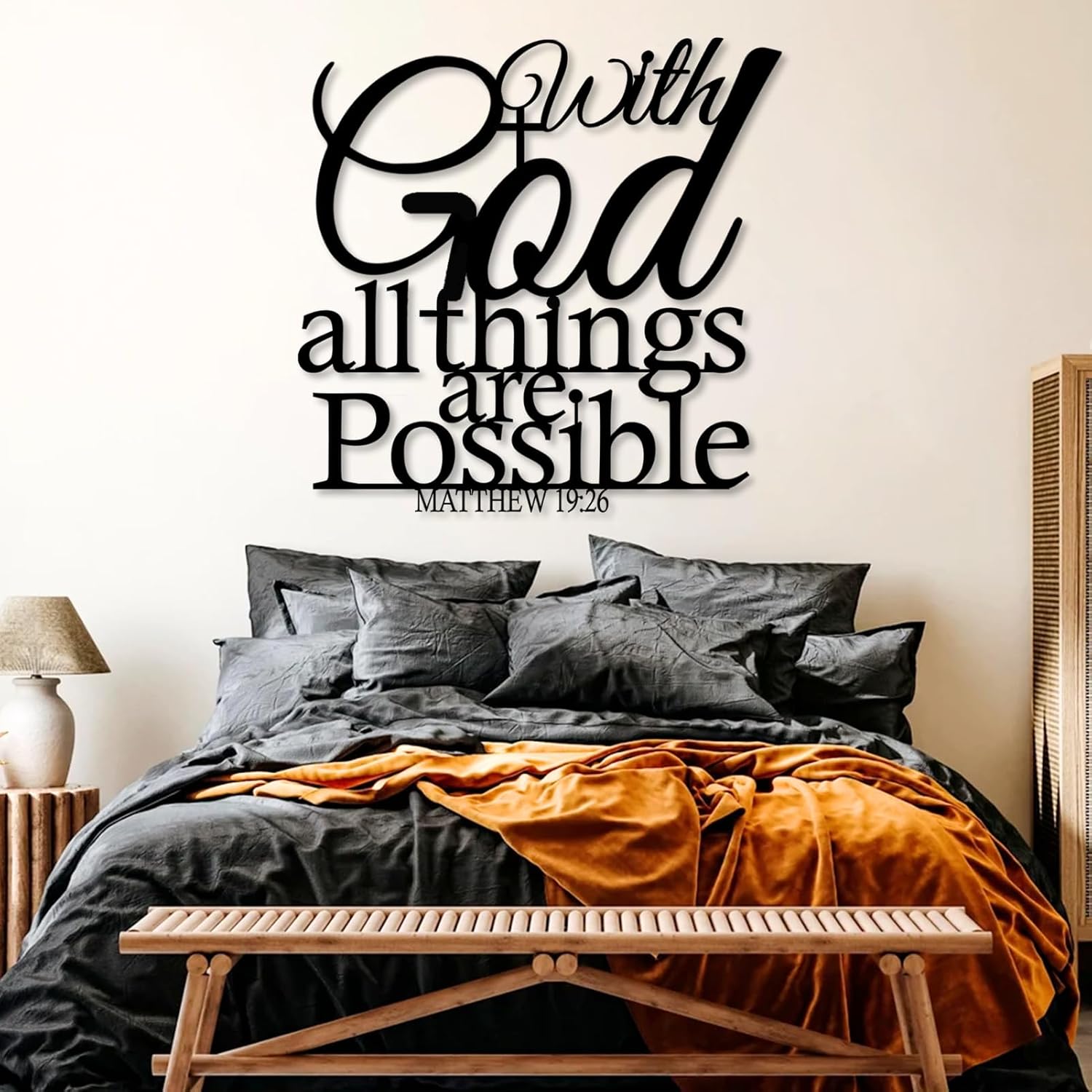 Faith Scripture Metal Christian Wall Decor