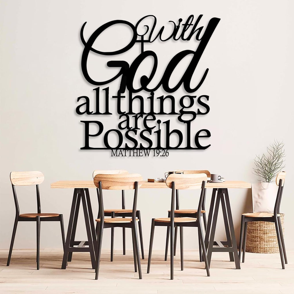 Faith Scripture Metal Christian Wall Decor
