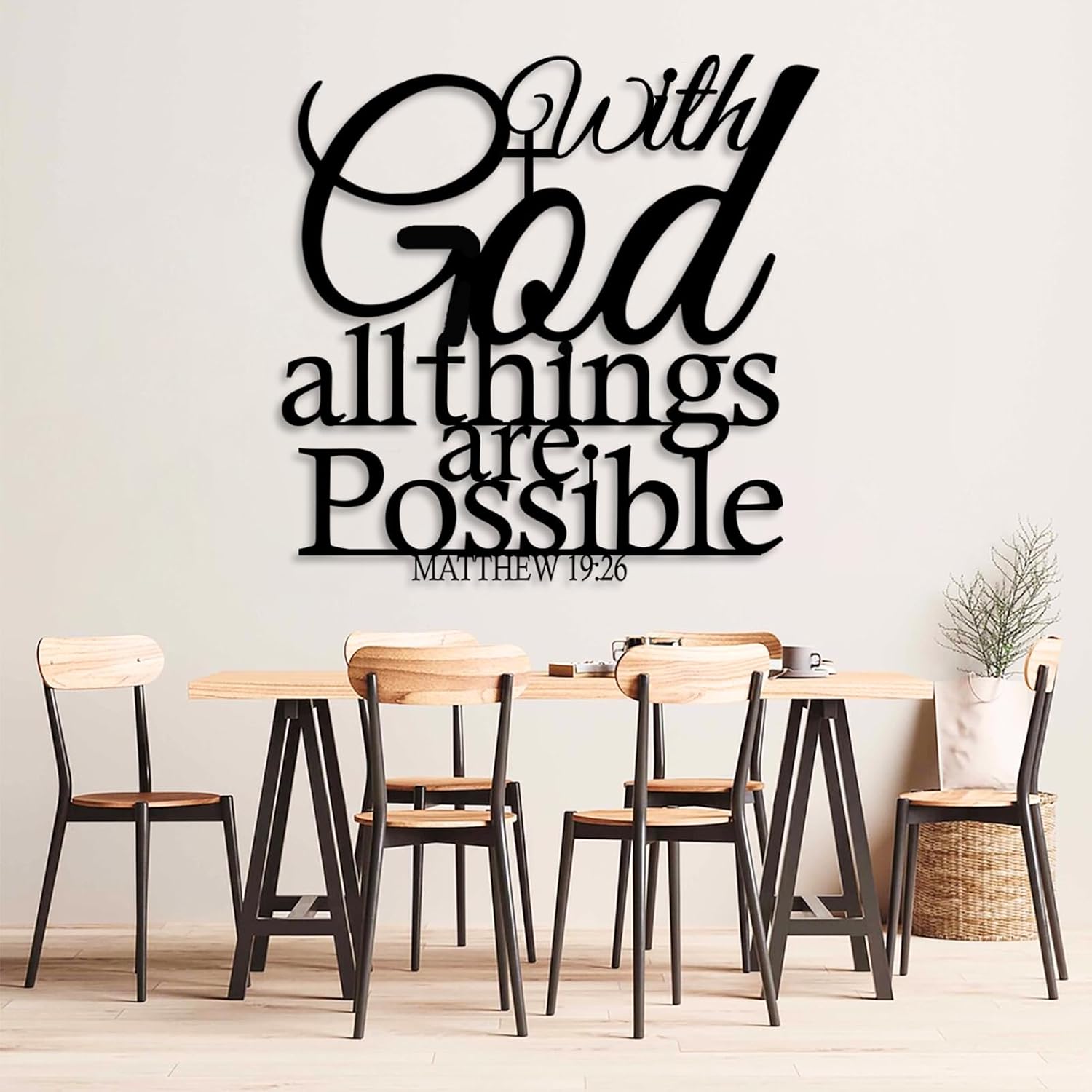 Faith Scripture Metal Christian Wall Decor