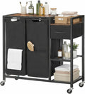Rolling Two Compartment Laundry Sorter Cart