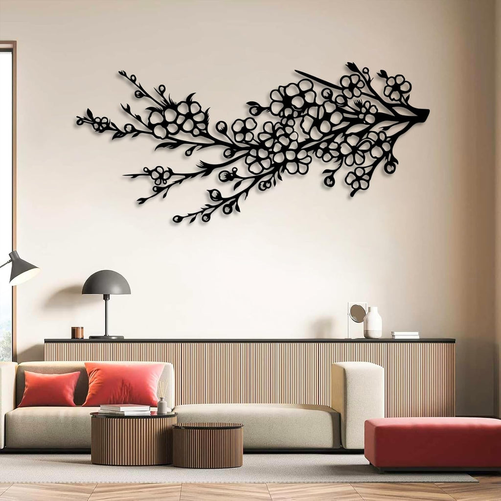 Japanese Cherry Blossom Metal Wall Art