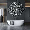 Minimalist Metal Flower Line Wall Decor