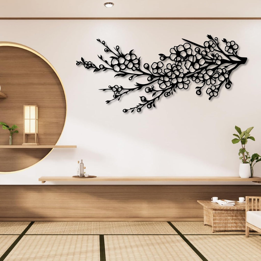 Japanese Cherry Blossom Metal Wall Art