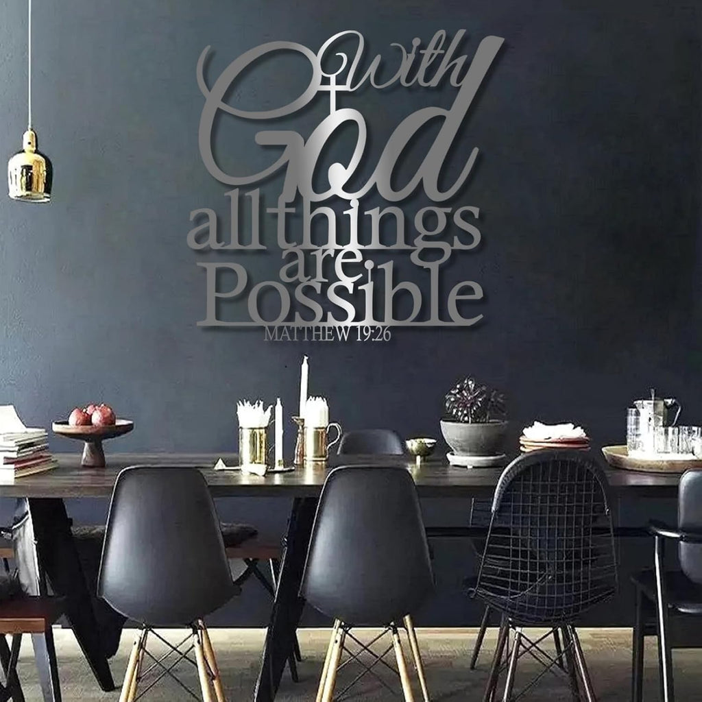 Faith Scripture Metal Christian Wall Decor