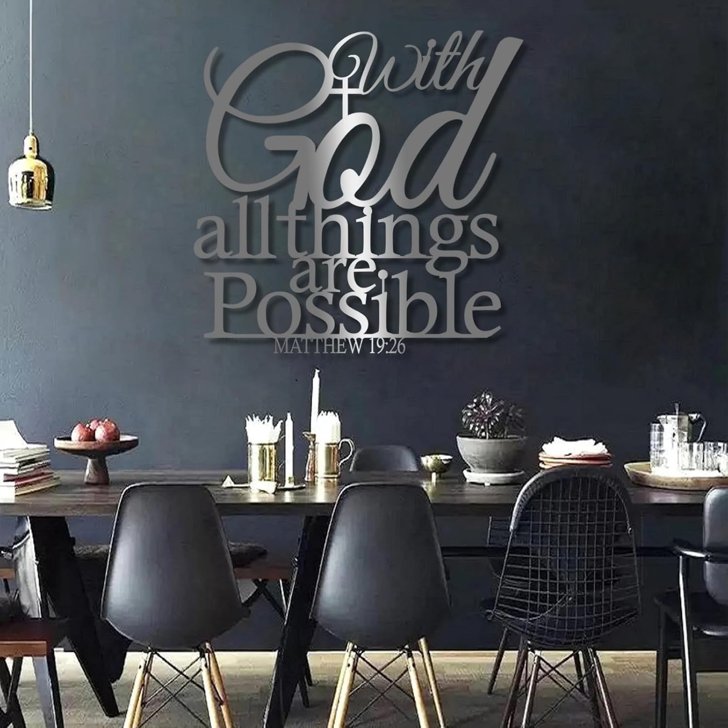 Faith Scripture Metal Christian Wall Decor