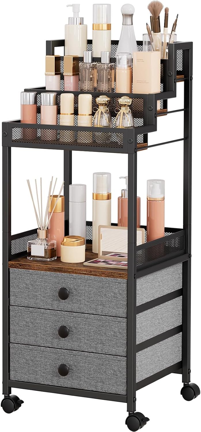 Rolling Cosmetic Display Storage Cart
