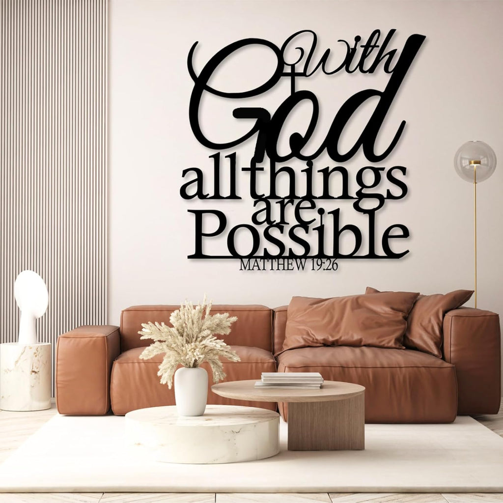 Faith Scripture Metal Christian Wall Decor