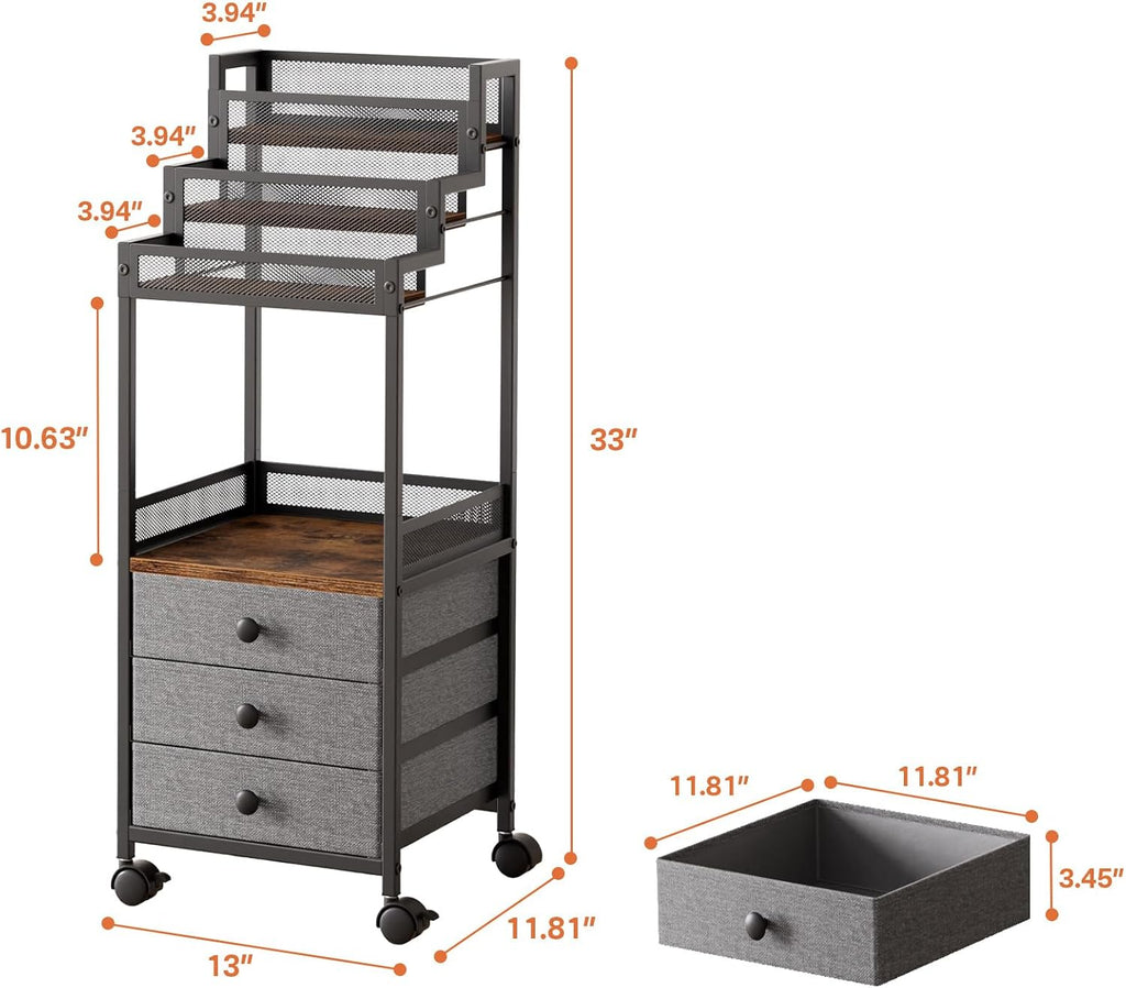 Rolling Cosmetic Display Storage Cart