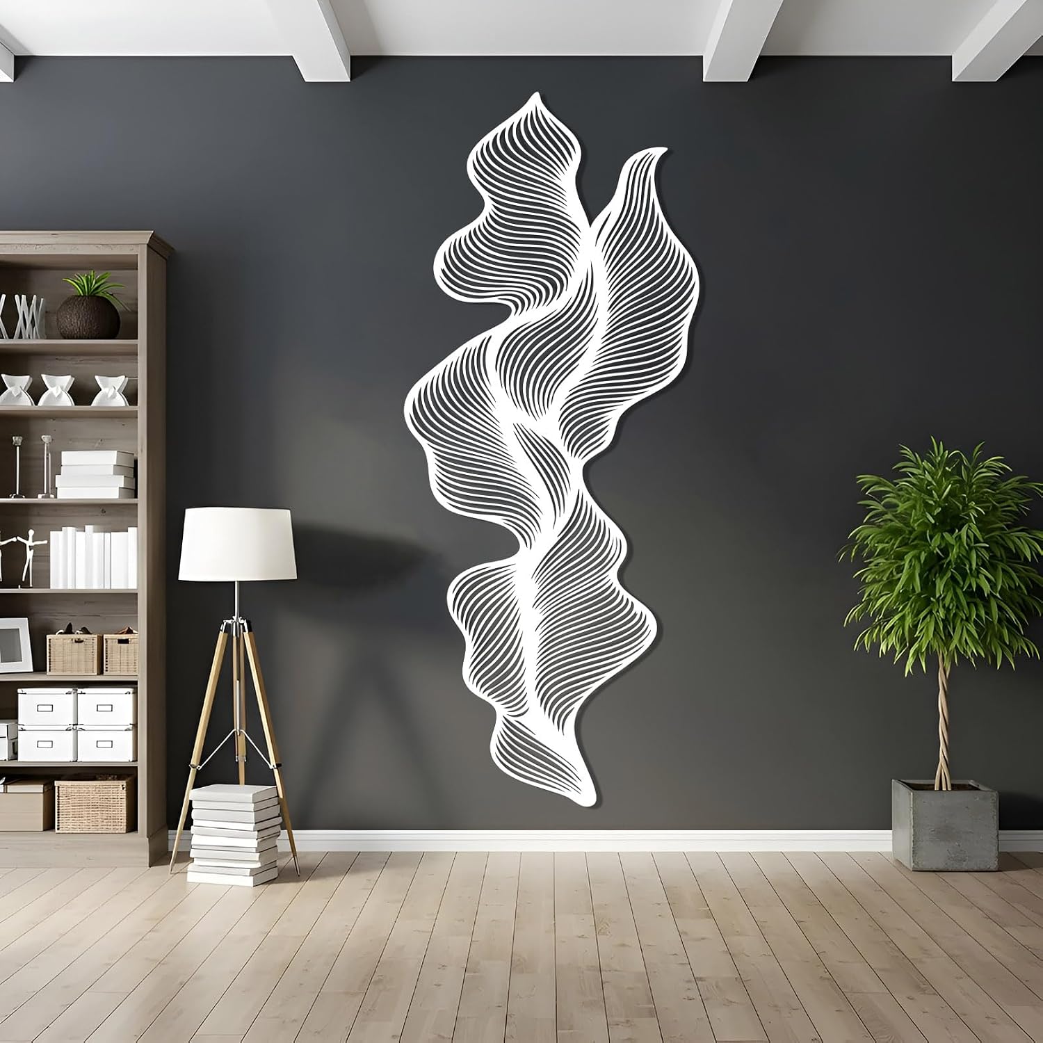 Modern Abstract Line Metal Wall Decor