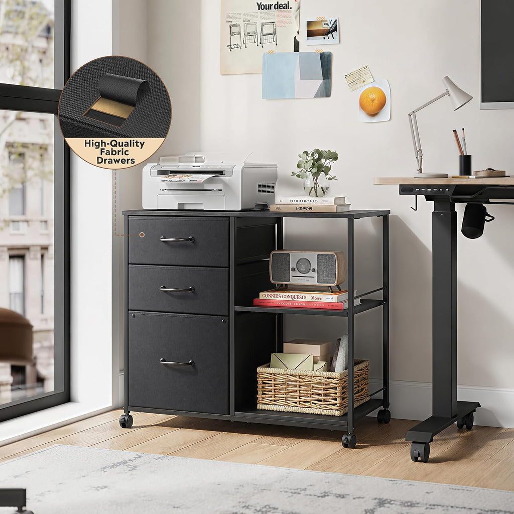 3 Drawer Rolling Office File Cabinet