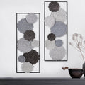 Framed Metal Flower Dual Panel Wall Art