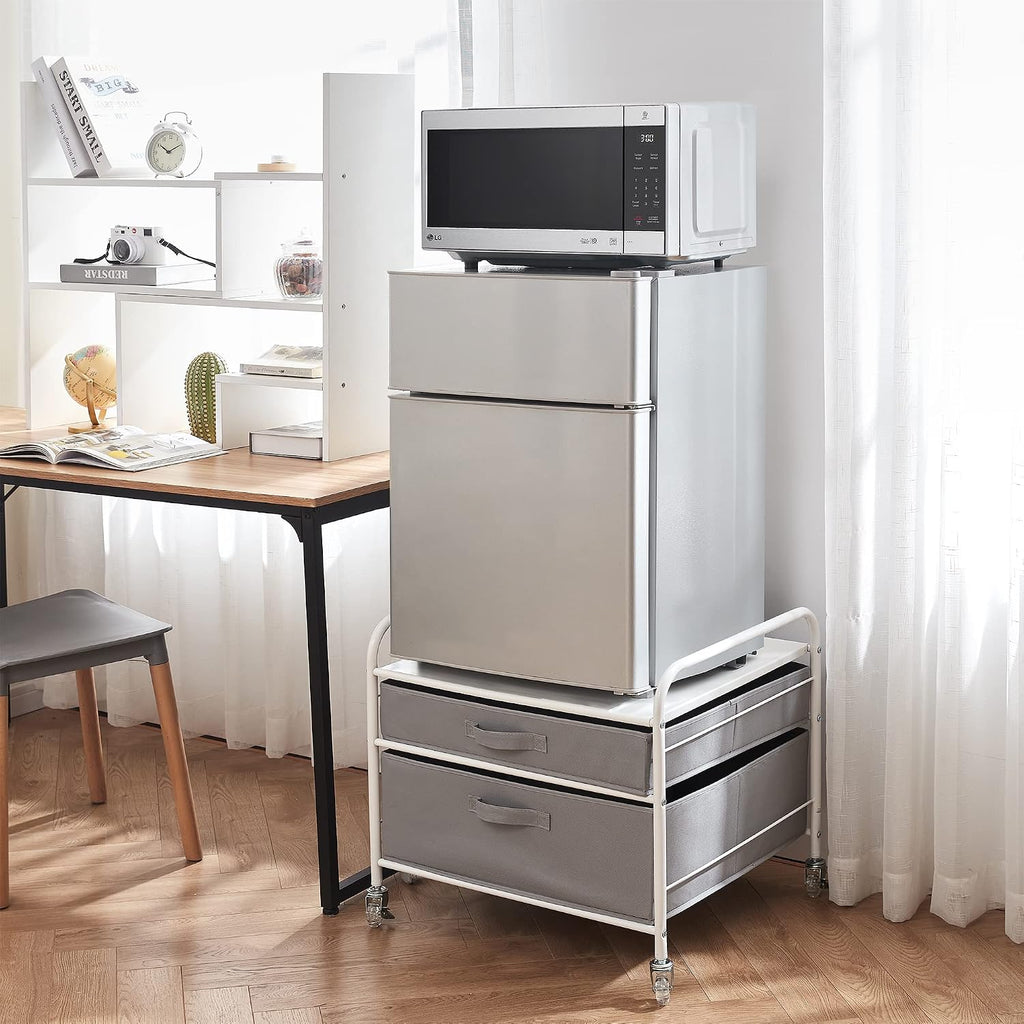 Rolling Drawer Mini Fridge Storage Stand