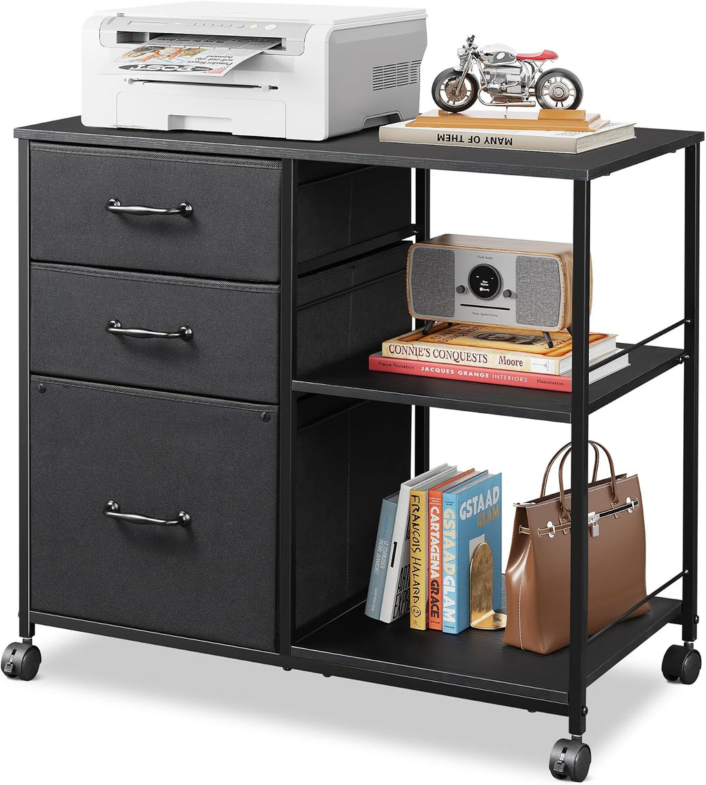 3 Drawer Rolling Office File Cabinet