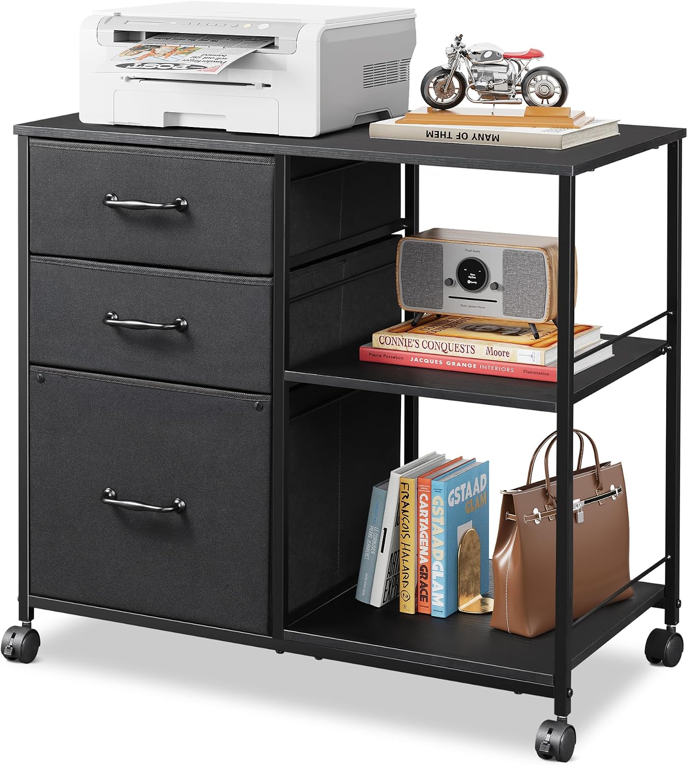 3 Drawer Rolling Office File Cabinet