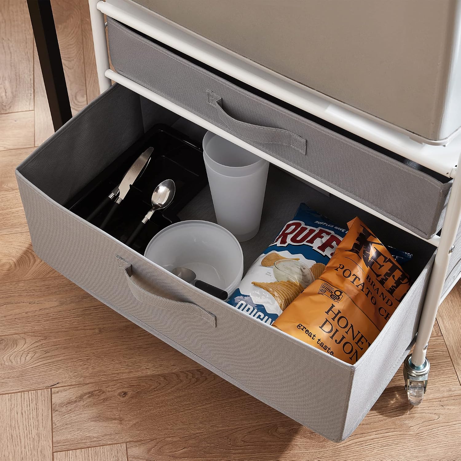 Rolling Drawer Mini Fridge Storage Stand